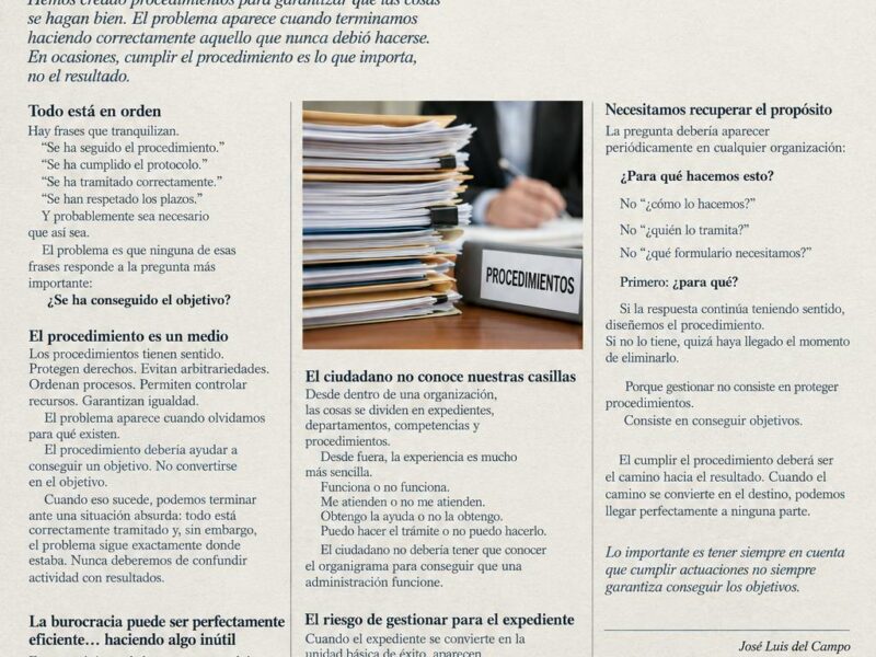 Cumplir el procedimiento
