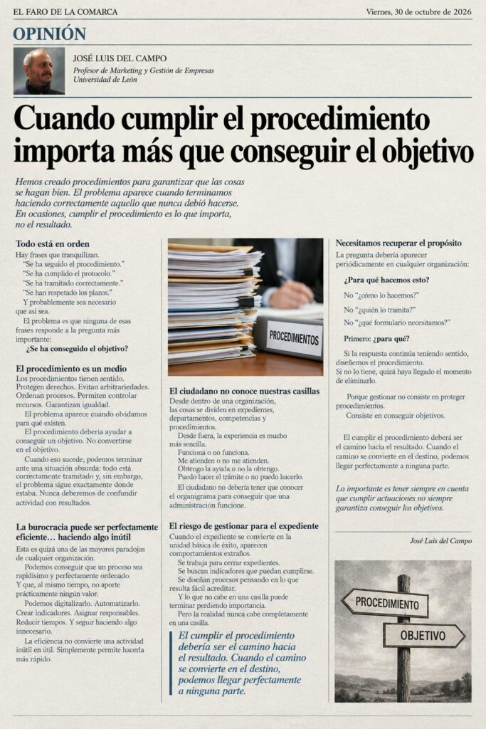 Cumplir el procedimiento